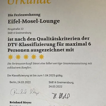 Feiden Eifel-mosel Lounge Διαμέρισμα Greimersburg